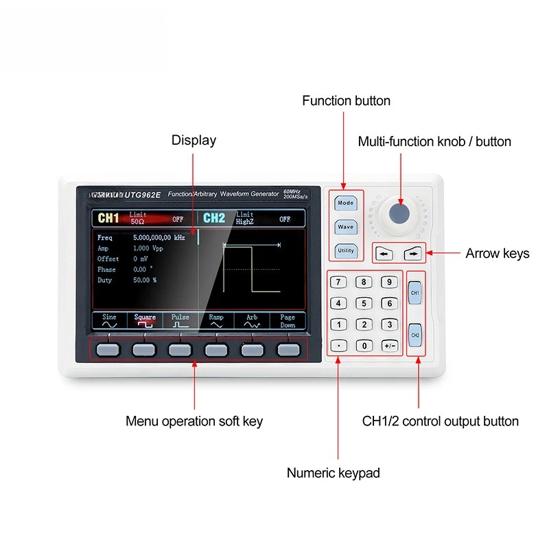 Function Signal Generator UTG9 - Function Arbitrary Waveform Generator ulasan dan harga