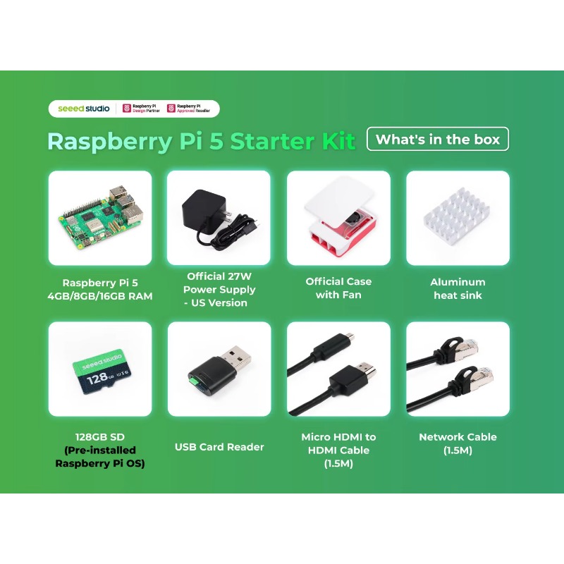 5 Starter Kit - 4GB/8GB/16GB R - Raspberry Pi 5 8Gb Kit ulasan dan harga