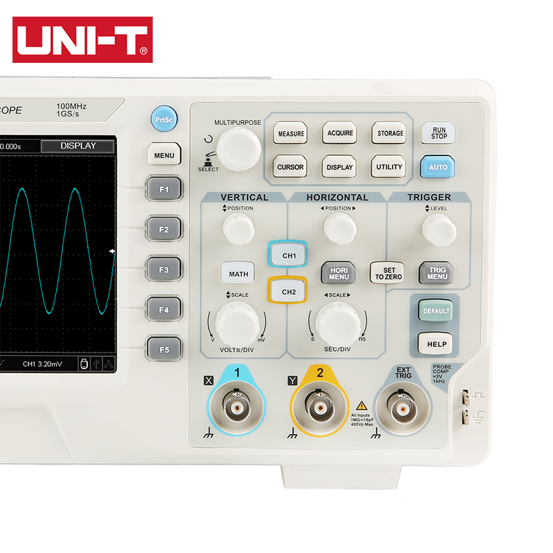 UNI-T Digital Oscilloscope UTD - Digital Storage Oscilloscope 100Mhz ulasan dan harga