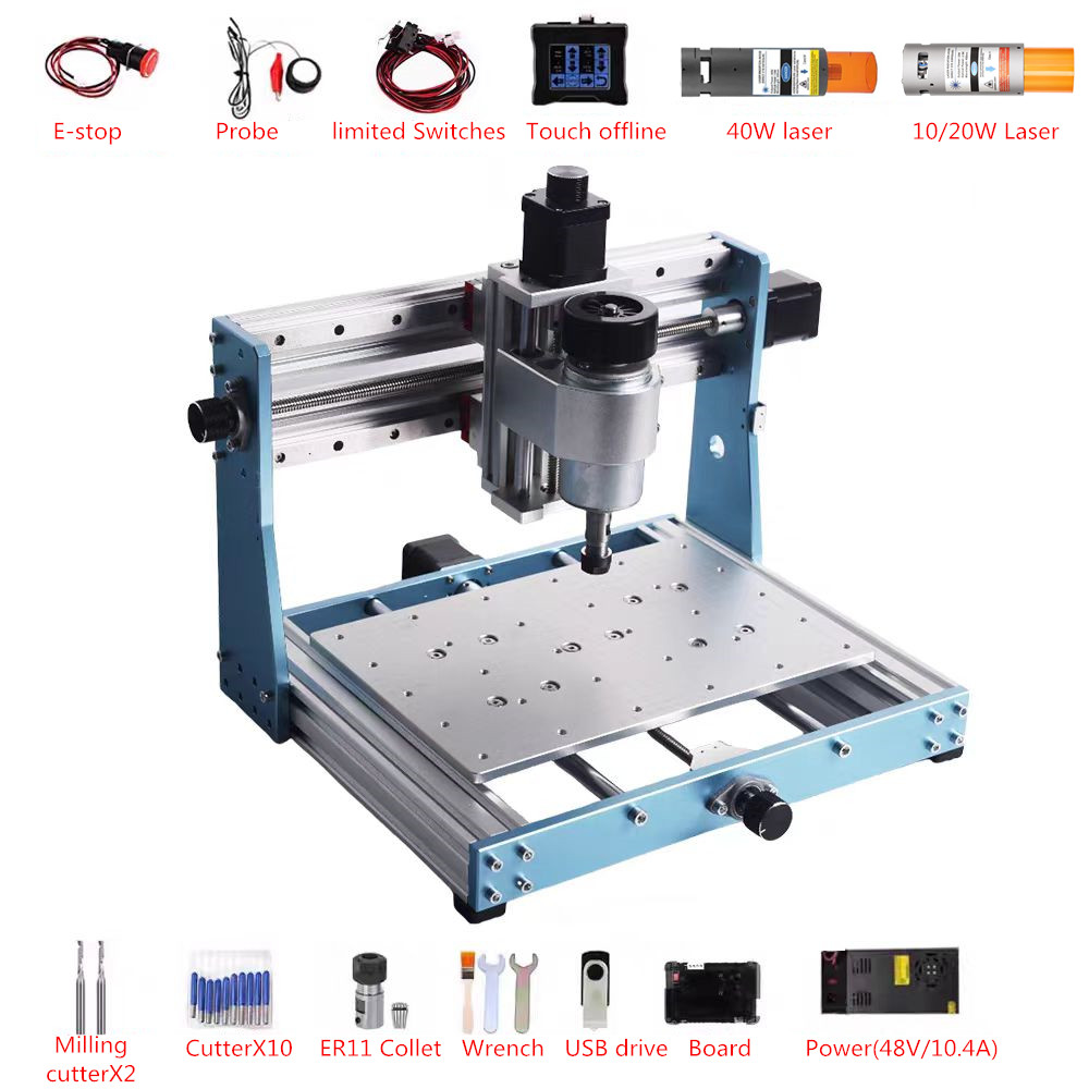 Full Metal Mini CNC Router 302 - Mini Laser Engraver Cnc Router ulasan dan harga