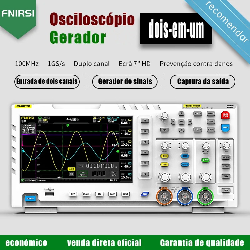 FNIRSI 1014D Digital Oscillosc - Digital Storage Oscilloscope 100Mhz ulasan dan harga